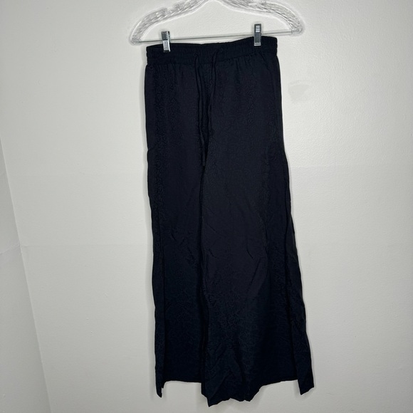 Onia navy blue printed wide leg slit pants xs - Picture 1 of 9